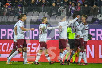 2023-01-21 - Torino's Aleksey Miranchuk celebrates with teammates after scoring the 1-0 goal - ACF FIORENTINA VS TORINO FC - ITALIAN SERIE A - SOCCER