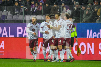 2023-01-21 - Torino's Aleksey Miranchuk celebrates with teammates after scoring the 1-0 goal - ACF FIORENTINA VS TORINO FC - ITALIAN SERIE A - SOCCER