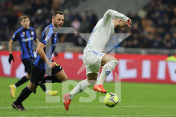 23/01/2023 - Francesco Caputo of Empoli FC in action during Serie A 2022/23 football match between FC Internazionale and Empoli FC at Giuseppe Meazza Stadium, Milan, Italy on January 23, 2023 - INTER - FC INTERNAZIONALE VS EMPOLI FC - SERIE A - CALCIO