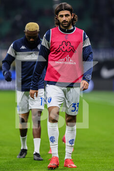 23/01/2023 - Sebastiano Luperto of Empoli FC warms up during Serie A 2022/23 football match between FC Internazionale and Empoli FC at Giuseppe Meazza Stadium, Milan, Italy on January 23, 2023 - INTER - FC INTERNAZIONALE VS EMPOLI FC - SERIE A - CALCIO