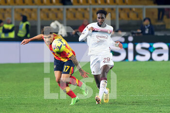 2023-01-27 - Valentin Gendrey (US Lecce) and Boulaye Dia (US Salernitana 1919) - US LECCE VS US SALERNITANA - ITALIAN SERIE A - SOCCER