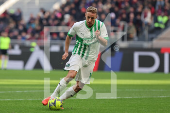 2023-01-29 - Davide Frattesi of US Sassuolo scores a goal during Serie A 2022/23 football match between AC Milan and US Sassuolo at San Siro Stadium, Milan, Italy on January 29, 2023 - AC MILAN VS US SASSUOLO - ITALIAN SERIE A - SOCCER