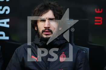 2023-01-29 - Yacine Adli of AC Milan in the bench looks on during Serie A 2022/23 football match between AC Milan and US Sassuolo at San Siro Stadium, Milan, Italy on January 29, 2023 - AC MILAN VS US SASSUOLO - ITALIAN SERIE A - SOCCER