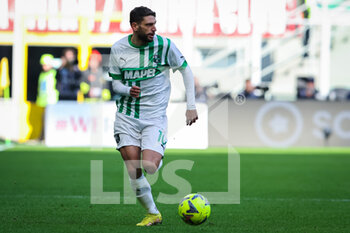 2023-01-29 - Domenico Berardi of US Sassuolo in action during Serie A 2022/23 football match between AC Milan and US Sassuolo at San Siro Stadium, Milan, Italy on January 29, 2023 - AC MILAN VS US SASSUOLO - ITALIAN SERIE A - SOCCER