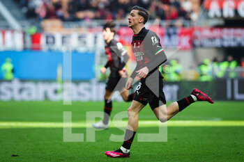 2023-01-29 - Alexis Saelemaekers of AC Milan in action during Serie A 2022/23 football match between AC Milan and US Sassuolo at San Siro Stadium, Milan, Italy on January 29, 2023 - AC MILAN VS US SASSUOLO - ITALIAN SERIE A - SOCCER