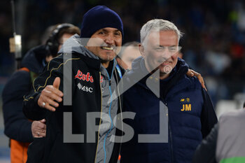 2023-01-29 - Luciano Spalletti Manager of SSC Napoli  and Jose Mourinho Coach of AS Roma  during the Serie A  match between SSC Napoli v AS Roma  at Stadio Diego Armando Maradona - SSC NAPOLI VS AS ROMA - ITALIAN SERIE A - SOCCER