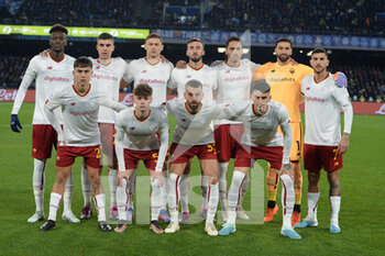 2023-01-29 - the formation of Rome  during the Serie A  match between SSC Napoli v AS Roma  at Stadio Diego Armando Maradona - SSC NAPOLI VS AS ROMA - ITALIAN SERIE A - SOCCER