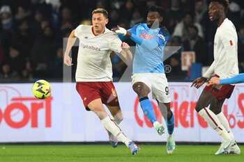 2023-01-29 - Nemanja Matic of AS Roma  competes for the ball with Andre’ Anguissa of SSC Napoli  during the Serie A  match between SSC Napoli v AS Roma  at Stadio Diego Armando Maradona - SSC NAPOLI VS AS ROMA - ITALIAN SERIE A - SOCCER