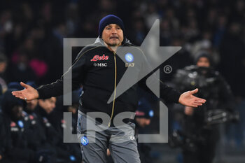2023-01-29 - Luciano Spalletti Manager of SSC Napoli  gesticulates during the Serie A  match between SSC Napoli v AS Roma  at Stadio Diego Armando Maradona - SSC NAPOLI VS AS ROMA - ITALIAN SERIE A - SOCCER