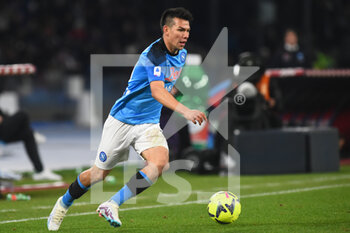 2023-01-29 - Hirving Lozano of SSC Napoli  in action  during the Serie A match between SSC Napoli v AS Roma  at Diego Armando Maradona Stadium - SSC NAPOLI VS AS ROMA - ITALIAN SERIE A - SOCCER