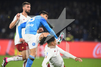 2023-01-29 - Giovanni Simeone of SSC Napoli  scores goal 2-1 during the Serie A match between during the Serie A  match between SSC Napoli v AS Roma  at Stadio Diego Armando Maradona - SSC NAPOLI VS AS ROMA - ITALIAN SERIE A - SOCCER
