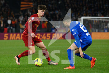 2023-02-04 - Nicola Zalewski (AS Roma)  during the Italian Football Championship League A 2022/2023 match between AS Roma vs Empoli FC at the Olimpic Stadium in Rome  on 04 February 2023. - AS ROMA VS EMPOLI FC - ITALIAN SERIE A - SOCCER