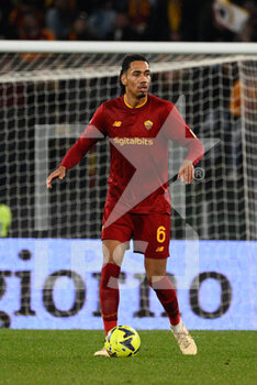 2023-02-04 - Chris Smalling (AS Roma)  during the Italian Football Championship League A 2022/2023 match between AS Roma vs Empoli FC at the Olimpic Stadium in Rome  on 04 February 2023. - AS ROMA VS EMPOLI FC - ITALIAN SERIE A - SOCCER