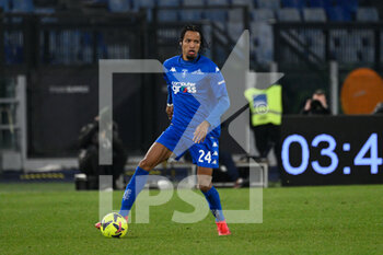 2023-02-04 - Tyronne Ebuehi (Empoli FC)  during the Italian Football Championship League A 2022/2023 match between AS Roma vs Empoli FC at the Olimpic Stadium in Rome  on 04 February 2023. - AS ROMA VS EMPOLI FC - ITALIAN SERIE A - SOCCER