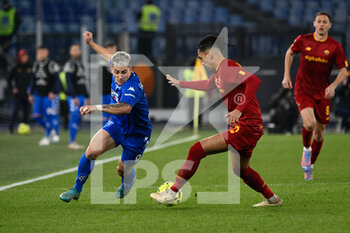 2023-02-04 - Martin Satriano Costa (Empoli FC)  during the Italian Football Championship League A 2022/2023 match between AS Roma vs Empoli FC at the Olimpic Stadium in Rome  on 04 February 2023. - AS ROMA VS EMPOLI FC - ITALIAN SERIE A - SOCCER