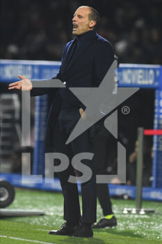 2023-02-07 - Massimo Allegri Coack of Juventus FC gesticulates  during the Serie A match between US Salernitana 1919 v Juventus FC  at Arechi  Stadium  - US SALERNITANA VS JUVENTUS FC - ITALIAN SERIE A - SOCCER