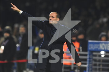 2023-02-07 - Massimo Allegri Coack of Juventus FC gesticulates  during the Serie A match between US Salernitana 1919 v Juventus FC  at Arechi  Stadium  - US SALERNITANA VS JUVENTUS FC - ITALIAN SERIE A - SOCCER