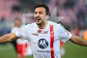2023-02-12 - Giulio Donati (Monza) celebrate the victory - BOLOGNA FC VS AC MONZA - ITALIAN SERIE A - SOCCER