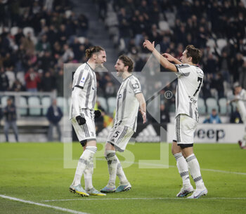 2023-02-12 - Adrien Rabiot of Juventus celebrating after a goal   during the Italian serie A, football match between Juventus Fc and Acf Fiorentina on 12 February 2023 at Allianz Stadium, Turin, Italy. Photo Ndrerim Kaceli - JUVENTUS FC VS ACF FIORENTINA - ITALIAN SERIE A - SOCCER