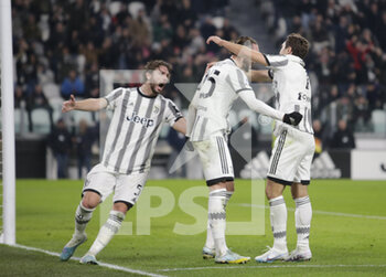 2023-02-12 - Adrien Rabiot of Juventus celebrating after a goal  during the Italian serie A, football match between Juventus Fc and Acf Fiorentina on 12 February 2023 at Allianz Stadium, Turin, Italy. Photo Ndrerim Kaceli - JUVENTUS FC VS ACF FIORENTINA - ITALIAN SERIE A - SOCCER