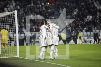 2023-02-12 - Adrien Rabiot of Juventus celebrating after a goal  during the Italian serie A, football match between Juventus Fc and Acf Fiorentina on 12 February 2023 at Allianz Stadium, Turin, Italy. Photo Ndrerim Kaceli - JUVENTUS FC VS ACF FIORENTINA - ITALIAN SERIE A - SOCCER