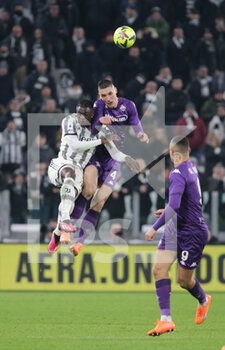 2023-02-12 - Nikola Milenkovic of Acf Fiorentina and Moise Kean of Juventus during the Italian serie A, football match between Juventus Fc and Acf Fiorentina on 12 February 2023 at Allianz Stadium, Turin, Italy. Photo Ndrerim Kaceli - JUVENTUS FC VS ACF FIORENTINA - ITALIAN SERIE A - SOCCER