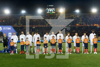 2023-02-11 - Roma lined up in midfield - US LECCE VS AS ROMA - ITALIAN SERIE A - SOCCER