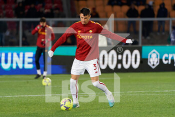 2023-02-11 - Roger Ibañez (AS Roma) during the warm up - US LECCE VS AS ROMA - ITALIAN SERIE A - SOCCER