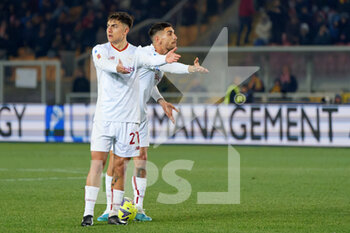 2023-02-11 - Paulo Dybala (AS Roma) and Lorenzo Pellegrini (AS Roma) - US LECCE VS AS ROMA - ITALIAN SERIE A - SOCCER