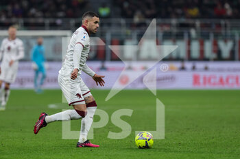2023-02-10 - Antonio Sanabria of Torino FC in action during Serie A 2022/23 football match between AC Milan and Torino FC at San Siro Stadium, Milan, Italy on February 10, 2023 - AC MILAN VS TORINO FC - ITALIAN SERIE A - SOCCER