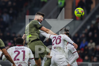 2023-02-10 - Olivier Giroud of AC Milan scores a goal during Serie A 2022/23 football match between AC Milan and Torino FC at San Siro Stadium, Milan, Italy on February 10, 2023 - AC MILAN VS TORINO FC - ITALIAN SERIE A - SOCCER
