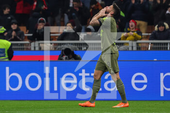 2023-02-10 - Olivier Giroud of AC Milan celebrates after scoring a goal during Serie A 2022/23 football match between AC Milan and Torino FC at San Siro Stadium, Milan, Italy on February 10, 2023 - AC MILAN VS TORINO FC - ITALIAN SERIE A - SOCCER