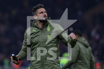 2023-02-10 - Olivier Giroud of AC Milan celebrates the victory at the end of the match during Serie A 2022/23 football match between AC Milan and Torino FC at San Siro Stadium, Milan, Italy on February 10, 2023 - AC MILAN VS TORINO FC - ITALIAN SERIE A - SOCCER