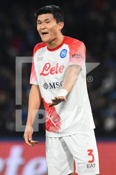 2023-02-12 - Min-Jae Kim of SSC Napoli  gesticulates  during the Serie A match between SSC Napoli v US Cremonese at  Stadio Diego Armando Maradona  - SSC NAPOLI VS US CREMONESE - ITALIAN SERIE A - SOCCER