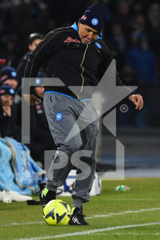 2023-02-12 - Luciano Spalletti Manager of SSC Napoli  kicks the ball  the Serie A match between SSC Napoli v Cremonese SC at Diego Armando Maradona  Stadium  - SSC NAPOLI VS US CREMONESE - ITALIAN SERIE A - SOCCER