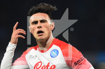 2023-02-12 - Eljif Elmas of SSC Napoli rejoices after the net  during the Serie A match between SSC Napoli v Cremonese SC at Diego Armando Maradona  Stadium  - SSC NAPOLI VS US CREMONESE - ITALIAN SERIE A - SOCCER