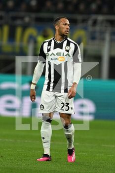 2023-02-18 - Enzo Ebosse of Udinese Calcio during the Italian Serie A football match between Inter FC Internazionale Udinese Calcio on 18 of February 2023 at Giuseppe Meazza San Siro Siro stadium in Milan, Italy. Photo Tiziano Ballabio - INTER - FC INTERNAZIONALE VS UDINESE CALCIO - ITALIAN SERIE A - SOCCER