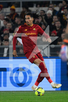 2023-02-19 - Chris Smalling (AS Roma)  during the Italian Football Championship League A 2022/2023 match between AS Roma vs Hellas Verona at the Olimpic Stadium in Rome  on 19 February 2023. - AS ROMA VS HELLAS VERONA - ITALIAN SERIE A - SOCCER