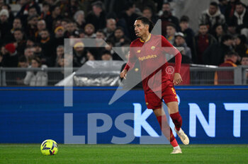 2023-02-19 - Chris Smalling (AS Roma)  during the Italian Football Championship League A 2022/2023 match between AS Roma vs Hellas Verona at the Olimpic Stadium in Rome  on 19 February 2023. - AS ROMA VS HELLAS VERONA - ITALIAN SERIE A - SOCCER