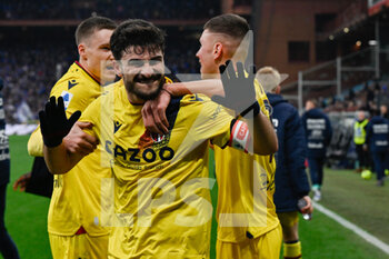 2023-02-18 - Riccardo Orsolini (Bologna) celebrates after scoring a goal 1 - 2 - UC SAMPDORIA VS BOLOGNA FC - ITALIAN SERIE A - SOCCER