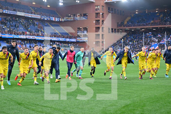 2023-02-18 - Team Bologna celebrates after scoring after match - UC SAMPDORIA VS BOLOGNA FC - ITALIAN SERIE A - SOCCER