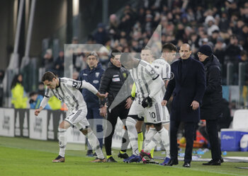 2023-02-28 - Federico Chiesa of Juventus and Paul Pogba of Juventus entering the field during the Italian Serie A, football match between Juventus Fc and Torino Fc, on 28 February 2023 at Allianz Stadium, Turin, Italy. Photo Ndrerim Kaceli - JUVENTUS FC VS TORINO FC - ITALIAN SERIE A - SOCCER