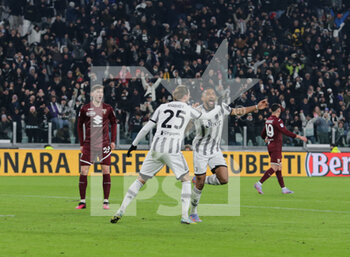 2023-02-28 - Bremer of Juventus celebrating after a goal during the Italian Serie A, football match between Juventus Fc and Torino Fc, on 28 February 2023 at Allianz Stadium, Turin, Italy. Photo Ndrerim Kaceli - JUVENTUS FC VS TORINO FC - ITALIAN SERIE A - SOCCER