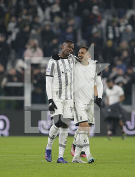 2023-02-28 - Paul Pogba of Juventusa and Danilo of Juventus during the Italian Serie A, football match between Juventus Fc and Torino Fc, on 28 February 2023 at Allianz Stadium, Turin, Italy. Photo Ndrerim Kaceli - JUVENTUS FC VS TORINO FC - ITALIAN SERIE A - SOCCER