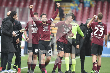 2023-02-26 - Antonio Candreva of US Salernitana  cheers after the goal scored  during the Serie A match between US Salernitana 1919 v AC Monza  at Stadio Arechi   - US SALERNITANA VS AC MONZA - ITALIAN SERIE A - SOCCER