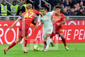 2023-03-05 - Henrikh Mkhitaryan (FC Inter) and Valentin Gendrey (US Lecce) - INTER - FC INTERNAZIONALE VS US LECCE - ITALIAN SERIE A - SOCCER