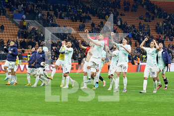 2023-03-05 - FC Inter celebrates for the victory - INTER - FC INTERNAZIONALE VS US LECCE - ITALIAN SERIE A - SOCCER
