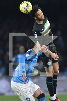 2023-03-03 - Mathias Olivera of SSC Napoli  competes for the ball Felipe Anderson of SS Lazio  with the Serie A match between SSC Napoli vs SS Lazio  at Diego Armando Maradona Stadium   - SSC NAPOLI VS SS LAZIO - ITALIAN SERIE A - SOCCER