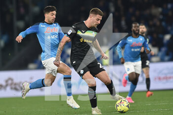 2023-03-03 - Miloncovic Savic os SS Lazio  competes for the ball with Eljif Elmas of SSC Napoli   the Serie A match between SSC Napoli vs SS Lazio  at Diego Armando Maradona Stadium   - SSC NAPOLI VS SS LAZIO - ITALIAN SERIE A - SOCCER