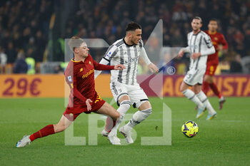 2023-03-05 - Nicola Zalewsky of AS Roma Filip Kostic of Juventus  - AS ROMA VS JUVENTUS FC - ITALIAN SERIE A - SOCCER
